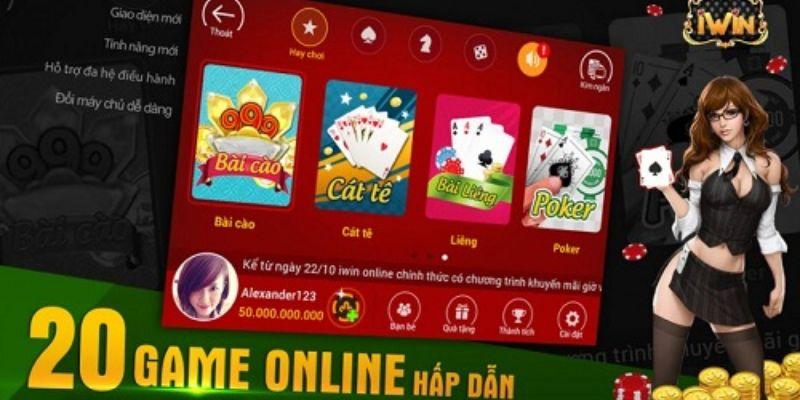 Tham gia game bài Iwin